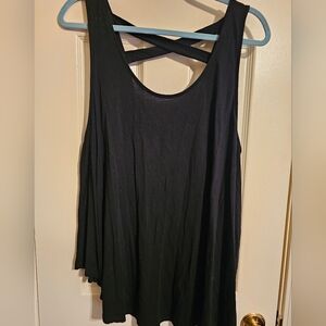 Forever 21 Black Tank Top with Cross Back